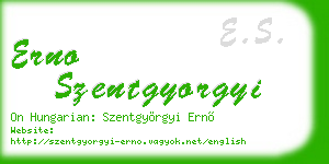 erno szentgyorgyi business card