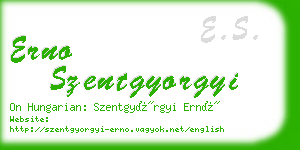 erno szentgyorgyi business card